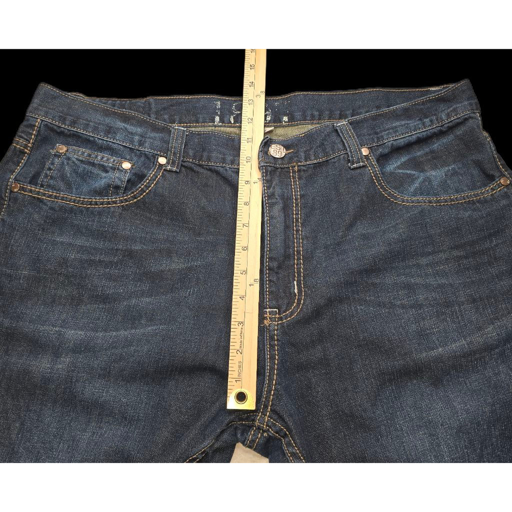 Buckle 1897 Bootcut Jeans Mens 38x30 Dark Wash Western Embroidered Denim - Picture 8 of 12